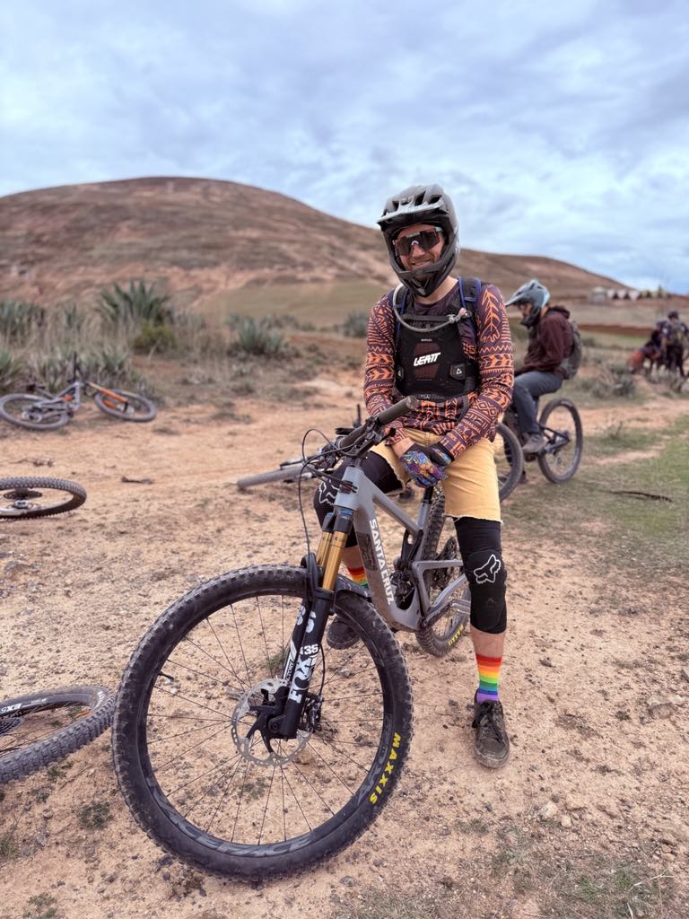 Joe Ryan mountain biking in Peru